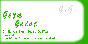 geza geist business card